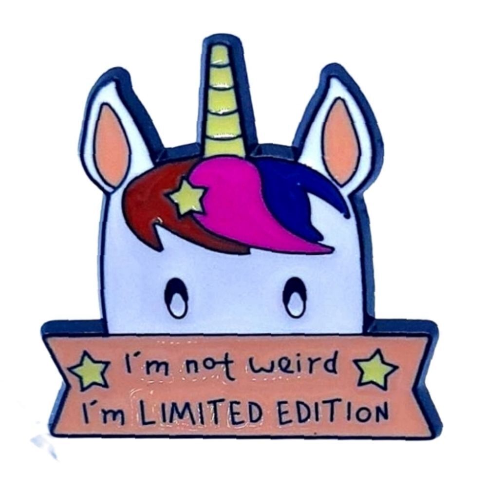 Unicorn Enamel Pin I'm Not Weird I'm Limited Edition Funny Kawaii Gift Hat Badge